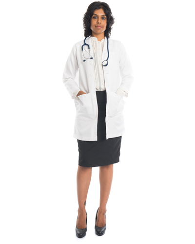A doctor standing with her hand in her pocket